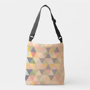 Abstract Triangles Modern Fade Geometric Pattern Crossbody Bag