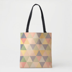 Abstract Triangles Modern Fade Geometric Pattern Tote Bag