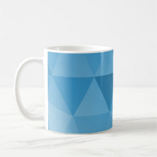 Abstract Triangles Seamless Pattern - Blue Version Coffee Mug