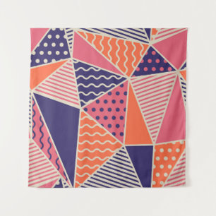 Abstract Triangles: Vintage Geometric Background Tapestry