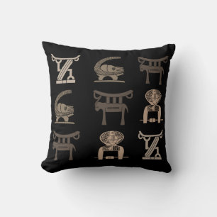 Abstract tribal art African Cushion