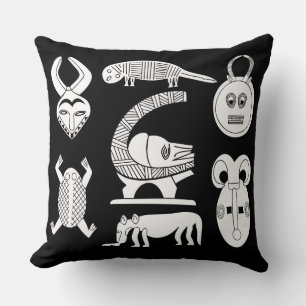 Abstract tribal art African Cushion