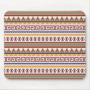 Abstract Tribal Aztec Pattern Mouse Mat
