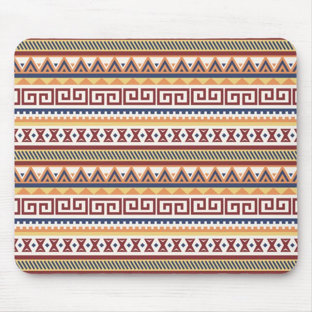 Abstract Tribal Aztec Pattern Mouse Mat (Front)