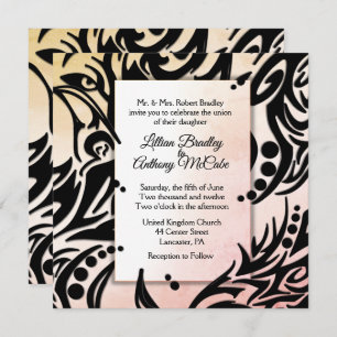Abstract Tribal Wedding Invitation