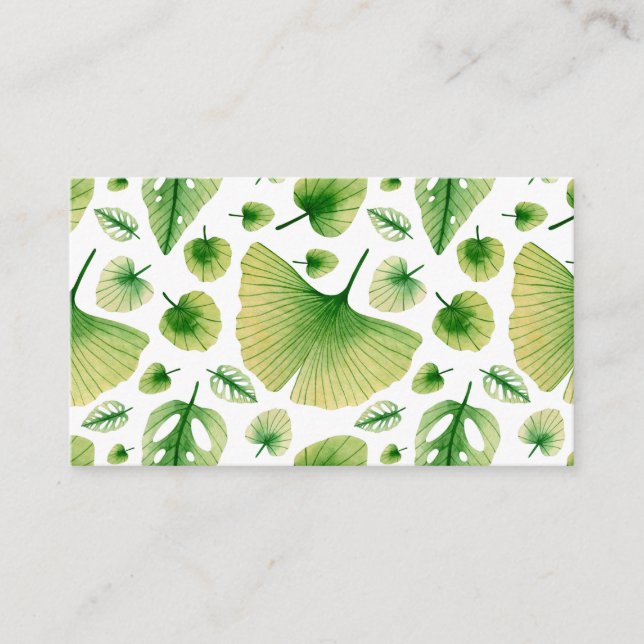 Abstract Tropical Art Business Card (Front)