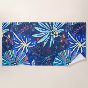 Abstract tropical beach towel