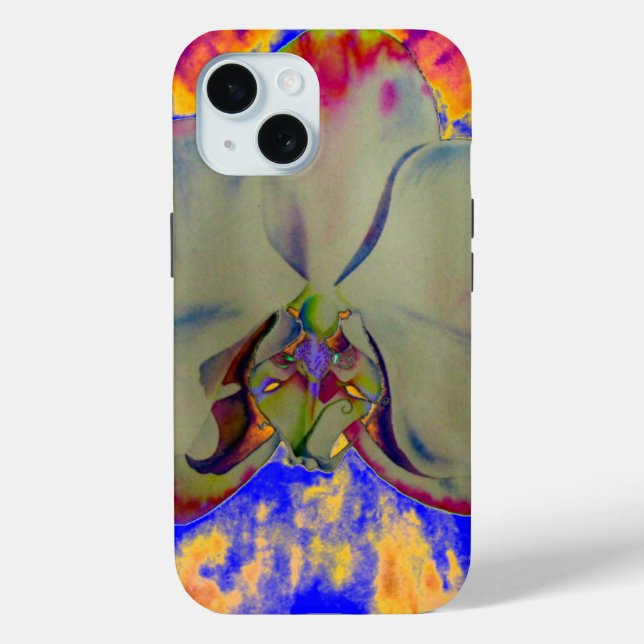 Abstract tropical floral painting colourful orchid Case-Mate iPhone case (Back)