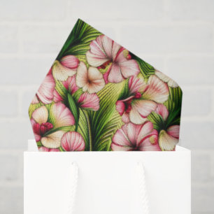 Abstract Tropical Floral Tissue Paper