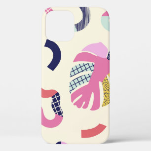 Abstract tropical forms seamless pattern,backgroun iPhone 12 case