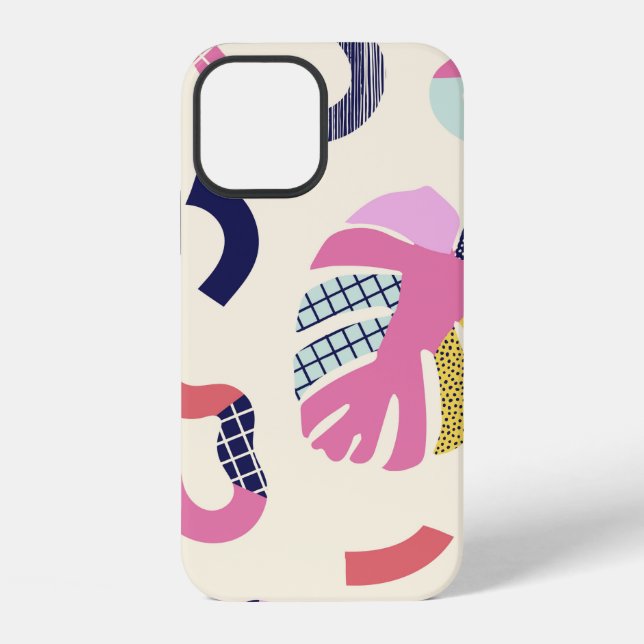 Abstract tropical forms seamless pattern,backgroun iPhone case (Back)