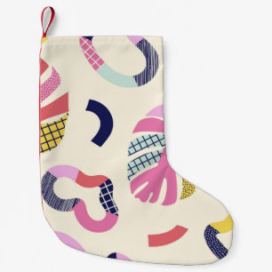 Abstract tropical forms seamless pattern,backgroun small christmas stocking