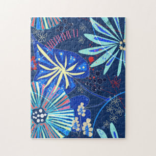 Abstract tropical jigsaw puzzle