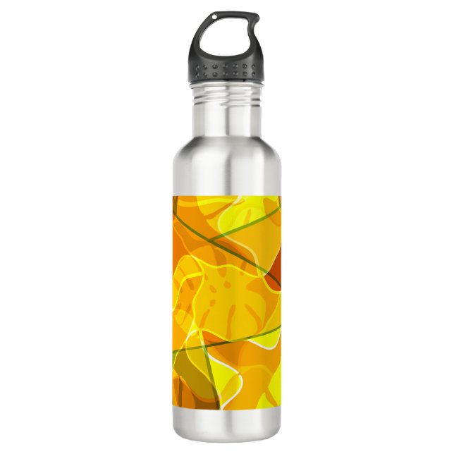 ABSTRACT TROPICAL LEAVES   710 ML WATER BOTTLE (Front)