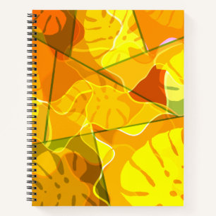 ABSTRACT TROPICAL LEAVES  NOTEBOOK