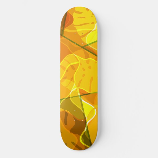 ABSTRACT TROPICAL LEAVES  SKATEBOARD (Front)