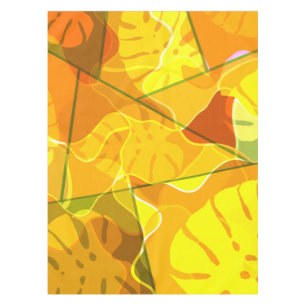 ABSTRACT TROPICAL LEAVES  TABLECLOTH