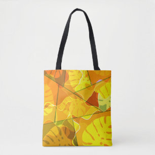 ABSTRACT TROPICAL LEAVES  TOTE BAG