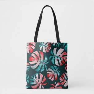 Abstract Tropical Leaves, Watercolor Bright. Tote Bag