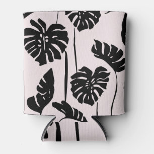 Abstract Tropical Monstera Palm Art Can Cooler