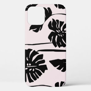 Abstract Tropical Monstera Palm Art iPhone 12 Case