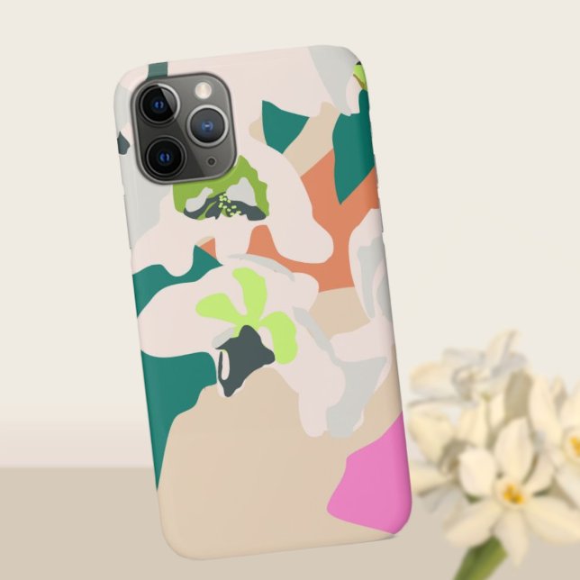 Abstract Tropical Orchids Modern Floral Case-Mate iPhone Case (Creator Uploaded)