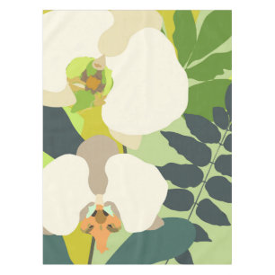 Abstract Tropical Orchids Modern Home Decor  Tablecloth