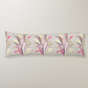 Abstract Tropical Plant Vector Art Style Body Cushion