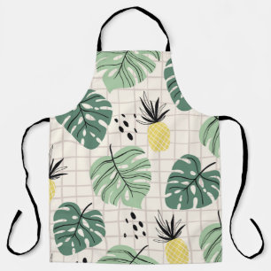 Abstract tropical seamless pattern with palm leaf apron