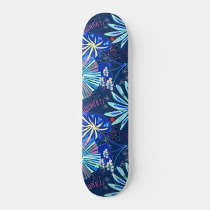 Abstract tropical skateboard