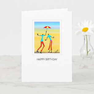 Abstract, Tropical Summer Birthday Card