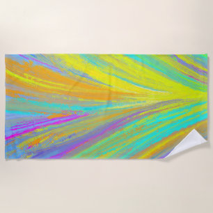 Abstract Tropical Summer Fun Beach Towel