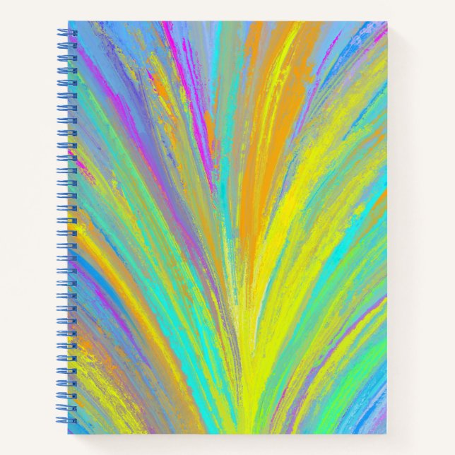 Abstract Tropical Summer Fun Notebook (Front)