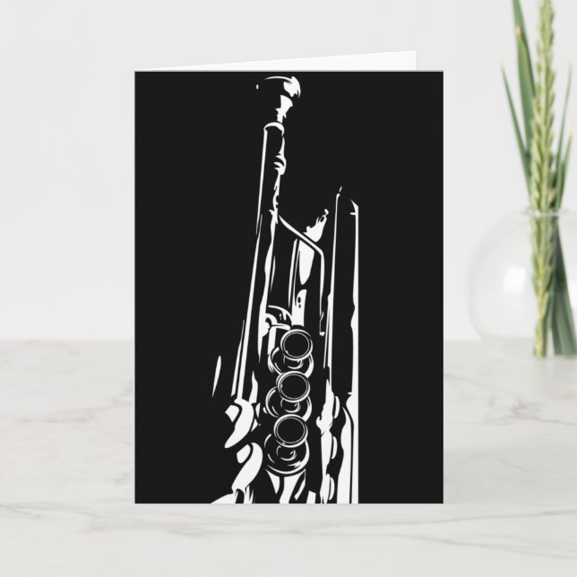 Abstract Trumpet Greeting Card (Front)