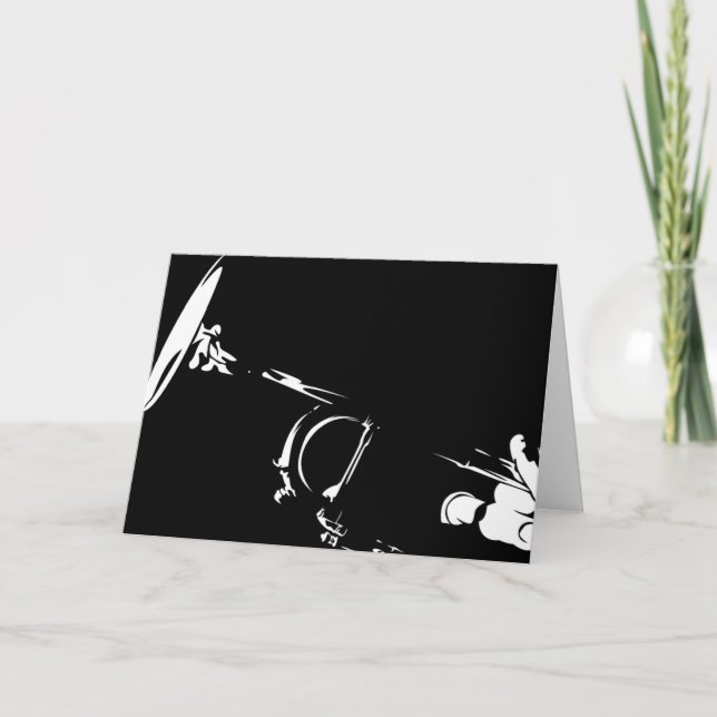 Abstract Trumpet Greeting Card (Front)