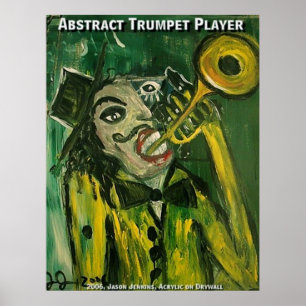 Abstract Trumpet Player Poster