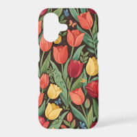 Abstract Tulip Butterfly Cottagecore iPhone Cases