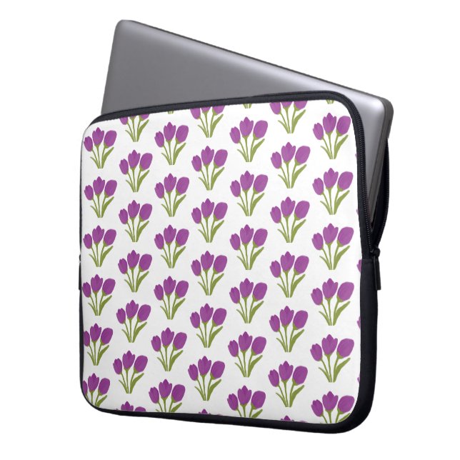 Abstract Tulip Floral  Laptop Sleeve (Front Left)