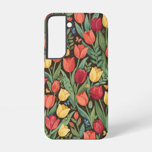 Abstract Tulip Garden Butterflies Samsung Cases
