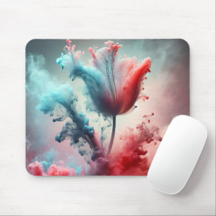 Abstract Tulip With Smoky Clouds Mouse Mat
