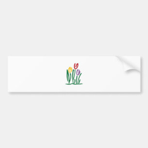Abstract Tulips Bumper Sticker