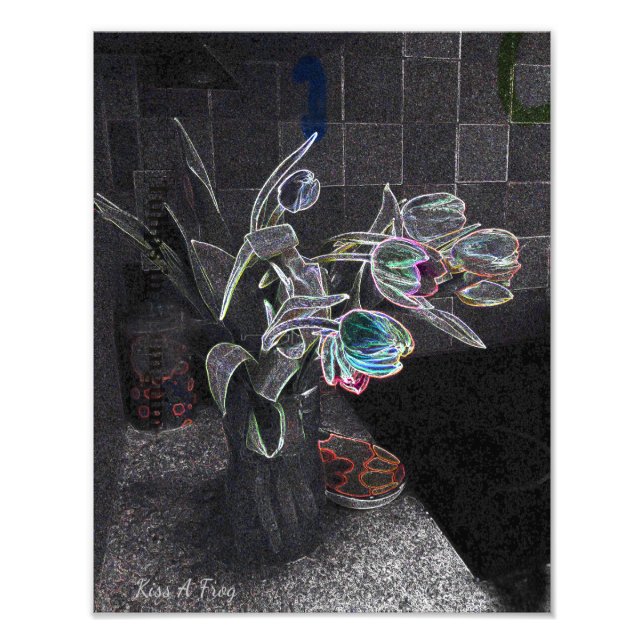 Abstract Tulips Photo Print (Front)