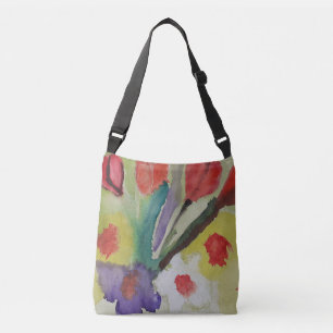 Abstract Tulips & Spring Flowers Crossbody Bag
