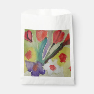 Abstract Tulips & Spring Flowers Favour Bags