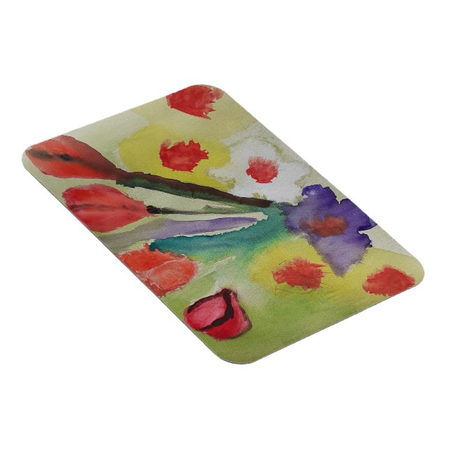 Abstract Tulips & Spring Flowers Photo Magnet (Right Side)