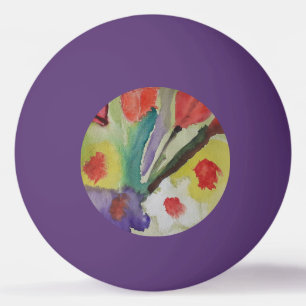 Abstract Tulips & Spring Flowers Ping Pong Ball