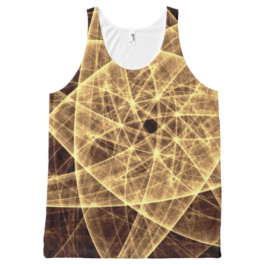 Abstract Tulles Star Light Yellow All-Over Print Tank Top