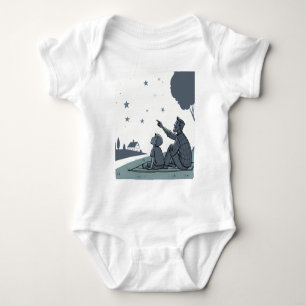 Abstract Tunnel Perspective with Two Figures Baby Bodysuit