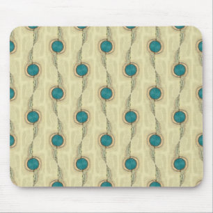 Abstract Turquoise Circles Pattern Mouse Mat