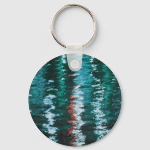 Abstract Turquoise Keychain